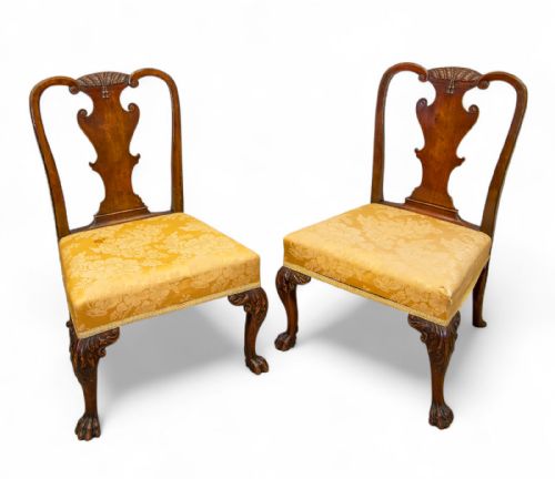 A Fine Pair of 18th Century Antique Side Chairs