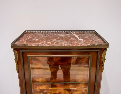 ANTIQUE FRENCH VERNIS MARTIN VITRINE CABINET - ADDITIONAL PHOTO 3