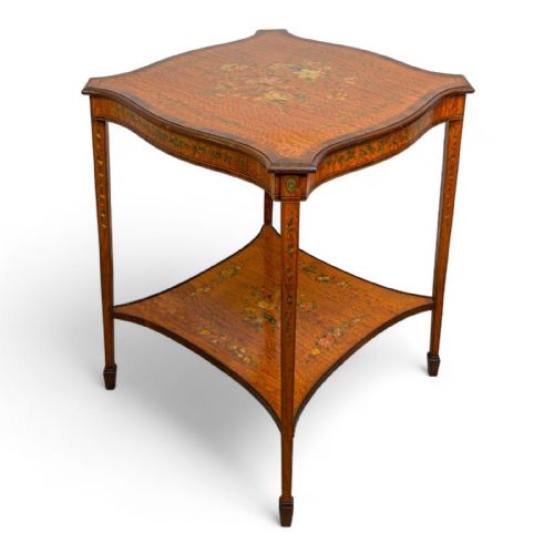 Antique Satinwood Painted Side Table