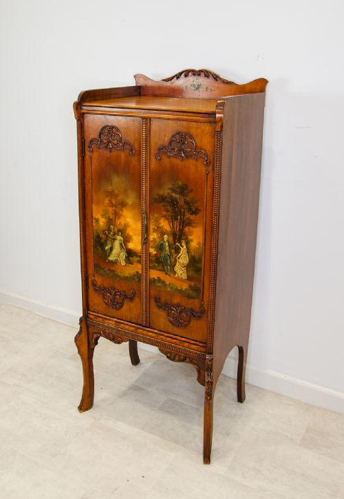 fig 4. Antique Painted Mahogany Music Cabinet
