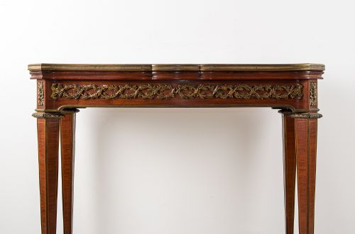 ANTIQUE FRENCH MAISON MOTTHEAU GAMES TABLE C1880 ORMOLU PARQUETRY TOP - ADDITIONAL PHOTO 2