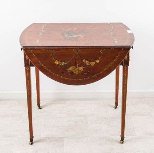 ANTIQUE MAHOGANY PAINTED PEMBROKE TABLE - ADDITIONAL PHOTO 1