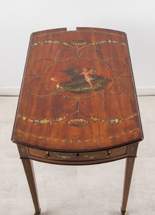 ANTIQUE MAHOGANY PAINTED PEMBROKE TABLE - ADDITIONAL PHOTO 3