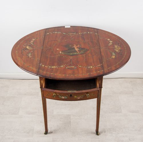 ANTIQUE MAHOGANY PAINTED PEMBROKE TABLE - ADDITIONAL PHOTO 4