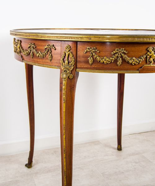 ANTIQUE FRENCH GILT BRONZE ORMOLU MOUNTED CENTRE TABLE IN THE MANNER OF FRANOIS LINKE C1900 - ADDITIONAL PHOTO 3