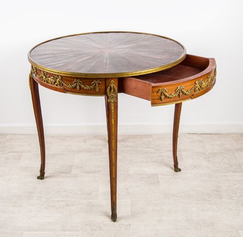 ANTIQUE FRENCH GILT BRONZE ORMOLU MOUNTED CENTRE TABLE IN THE MANNER OF FRANOIS LINKE C1900 - ADDITIONAL PHOTO 5