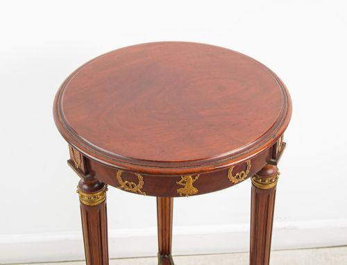 ANTIQUE FRENCH EMPIRE STYLE SIDE TABLE WITH ORMOLU MOUNTS - ADDITIONAL PHOTO 2