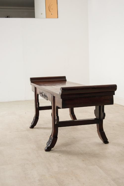 ANTIQUE CHINESE HARDWOOD ALTAR BENCH WINDOW SEAT 19TH CENTURY - ADDITIONAL PHOTO 3