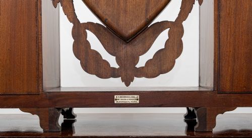 ANTIQUE EDWARDIAN INLAID MAHOGANY TABLE TOP CHEVAL MIRROR JEWELLERY CABINET C1900 - ADDITIONAL PHOTO 4