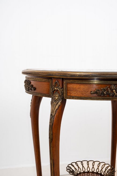 ANTIQUE FRENCH KINGWOOD CENTRE TABLE IN THE MANNER OF FRANOIS LINKE C1880 - ADDITIONAL PHOTO 7