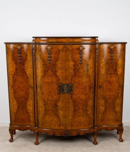 ANTIQUE BURR WALNUT COCKTAIL CABINET C19251935 - ADDITIONAL PHOTO 1