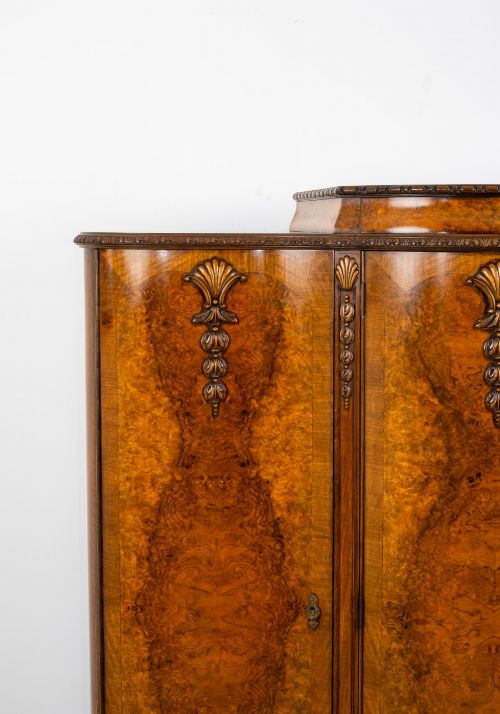 ANTIQUE BURR WALNUT COCKTAIL CABINET C19251935 - ADDITIONAL PHOTO 3