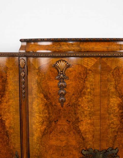 ANTIQUE BURR WALNUT COCKTAIL CABINET C19251935 - ADDITIONAL PHOTO 4