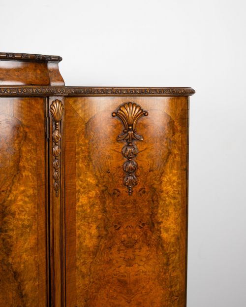 ANTIQUE BURR WALNUT COCKTAIL CABINET C19251935 - ADDITIONAL PHOTO 5