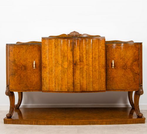 Antique Art Deco Burr Walnut Sideboard by Epstein C.1930