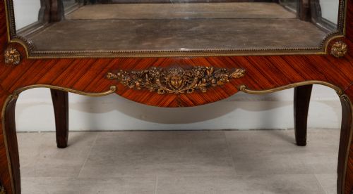 ANTIQUE KINGWOOD ORMOLU DISPLAY CABINET BY FRANOIS LINKE WITH MARBLE TOP - ADDITIONAL PHOTO 5