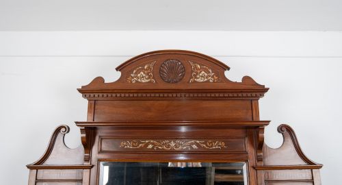 ANTIQUE VICTORIAN MAHOGANY INLAID CHIFFONIER CABINET C1890 - ADDITIONAL PHOTO 5