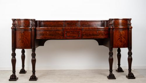 EXCEPTIONAL REGENCY FLAME MAHOGANY SIDEBOARD SERVER DESK C1830 - ADDITIONAL PHOTO 1
