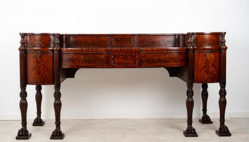 EXCEPTIONAL REGENCY FLAME MAHOGANY SIDEBOARD SERVER DESK C1830 - ADDITIONAL PHOTO 2