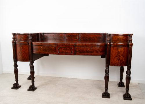 EXCEPTIONAL REGENCY FLAME MAHOGANY SIDEBOARD SERVER DESK C1830 - ADDITIONAL PHOTO 4