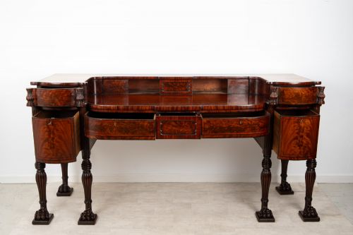 EXCEPTIONAL REGENCY FLAME MAHOGANY SIDEBOARD SERVER DESK C1830 - ADDITIONAL PHOTO 14
