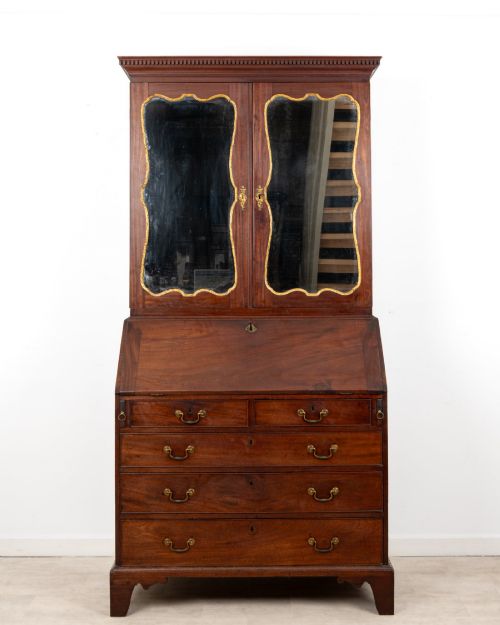 FINE GEORGE III PERIOD MAHOGANY BUREAU BOOKCASE SECRETARY DESK C1760