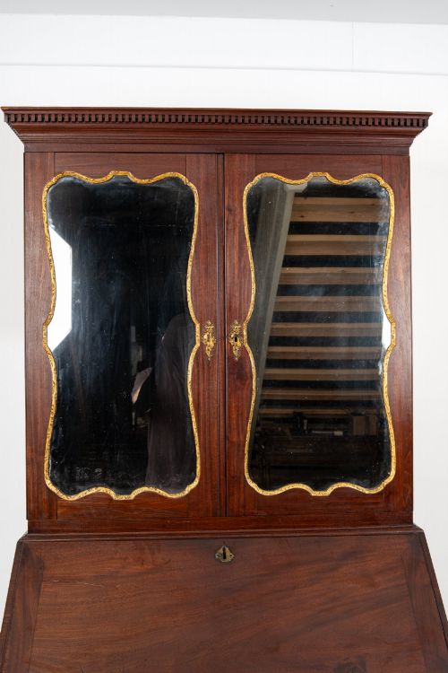 FINE GEORGE III PERIOD MAHOGANY BUREAU BOOKCASE SECRETARY DESK C1760 - ADDITIONAL PHOTO 5