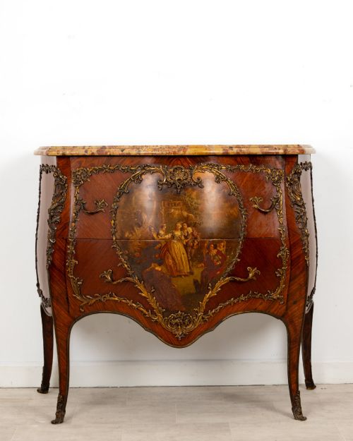 A Fine French Louis Xv Revival Kingwood, Gilt-bronze and Vernis Martin Commode, Paris, Circa 1880-
