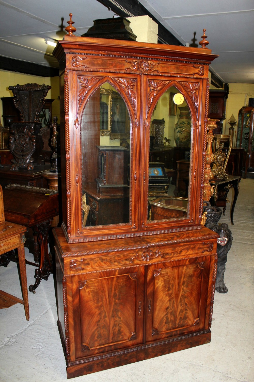 A Two Door Mahogany Bookcase