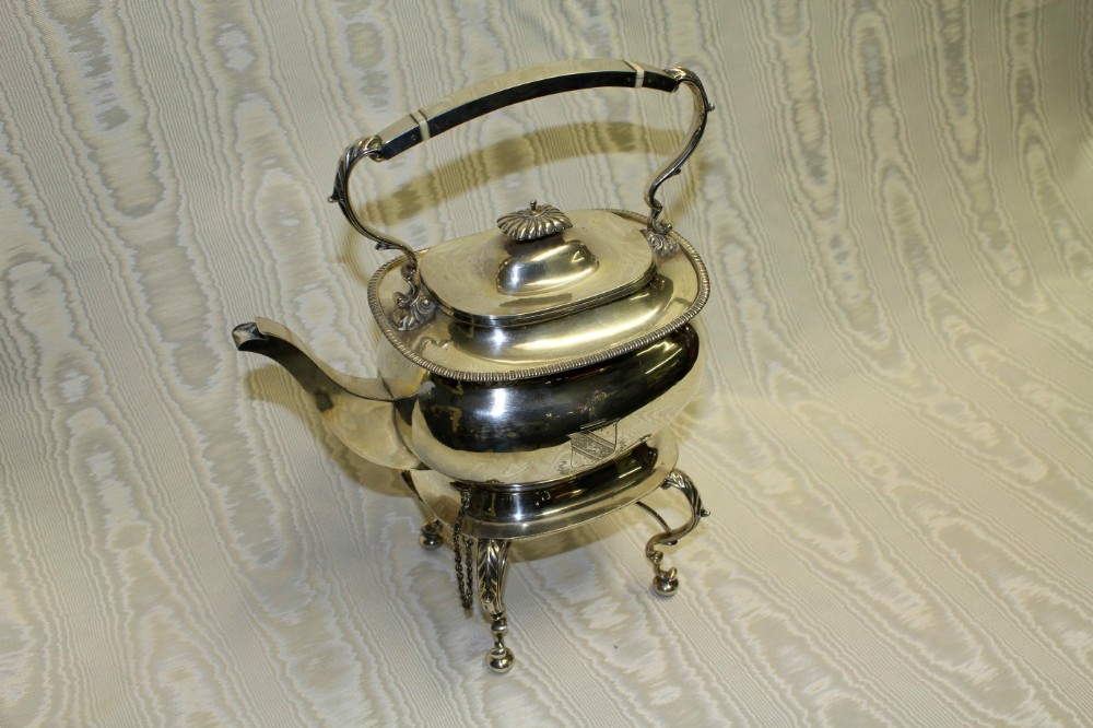 A Silver Spirit Kettle By George Nathan & Ridley Hayes 