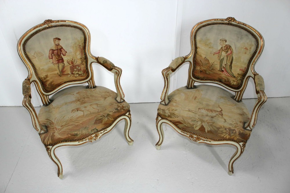 A Pair of French Salon Chairs