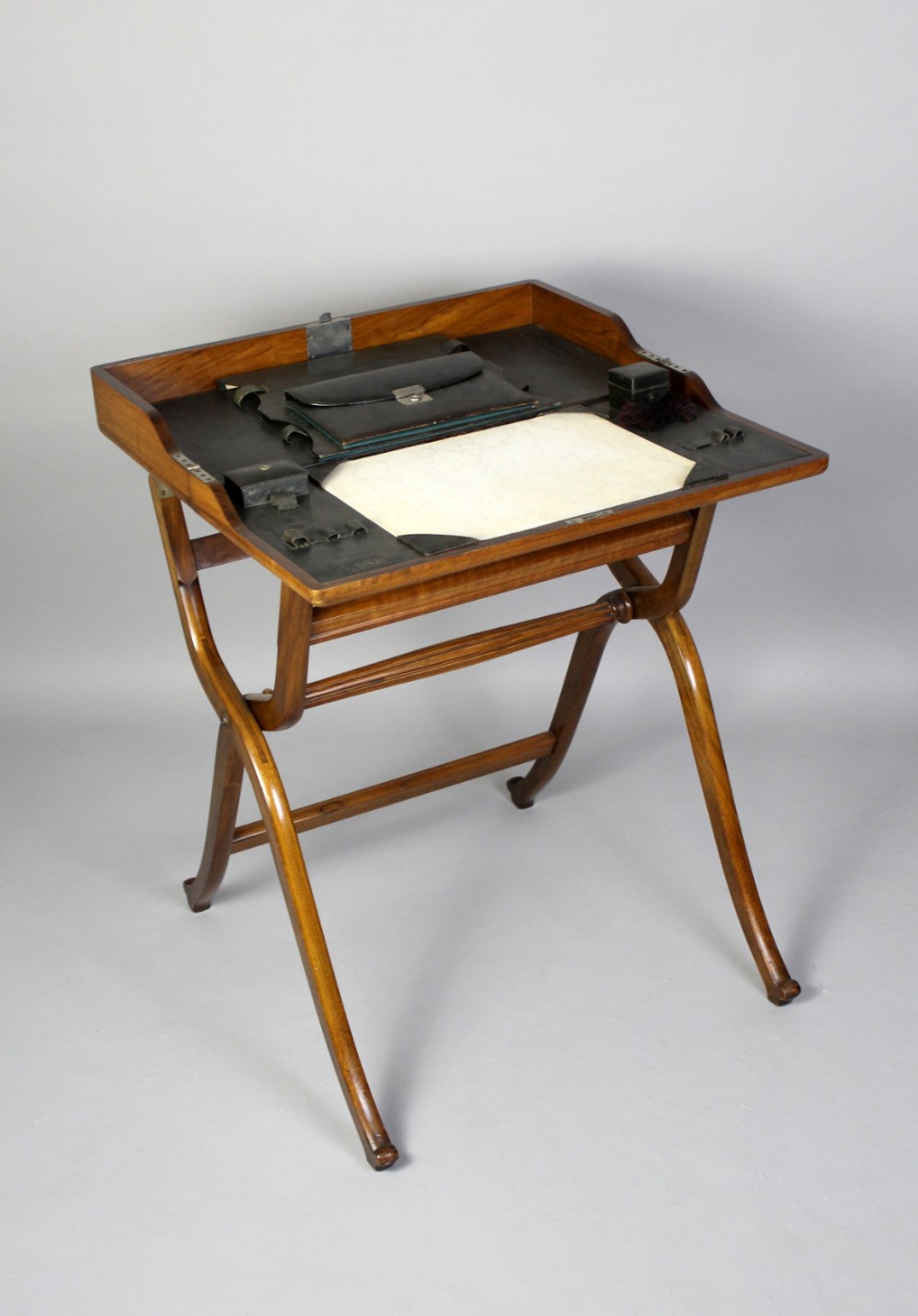 A 19th Century Walnut Campaign Desk