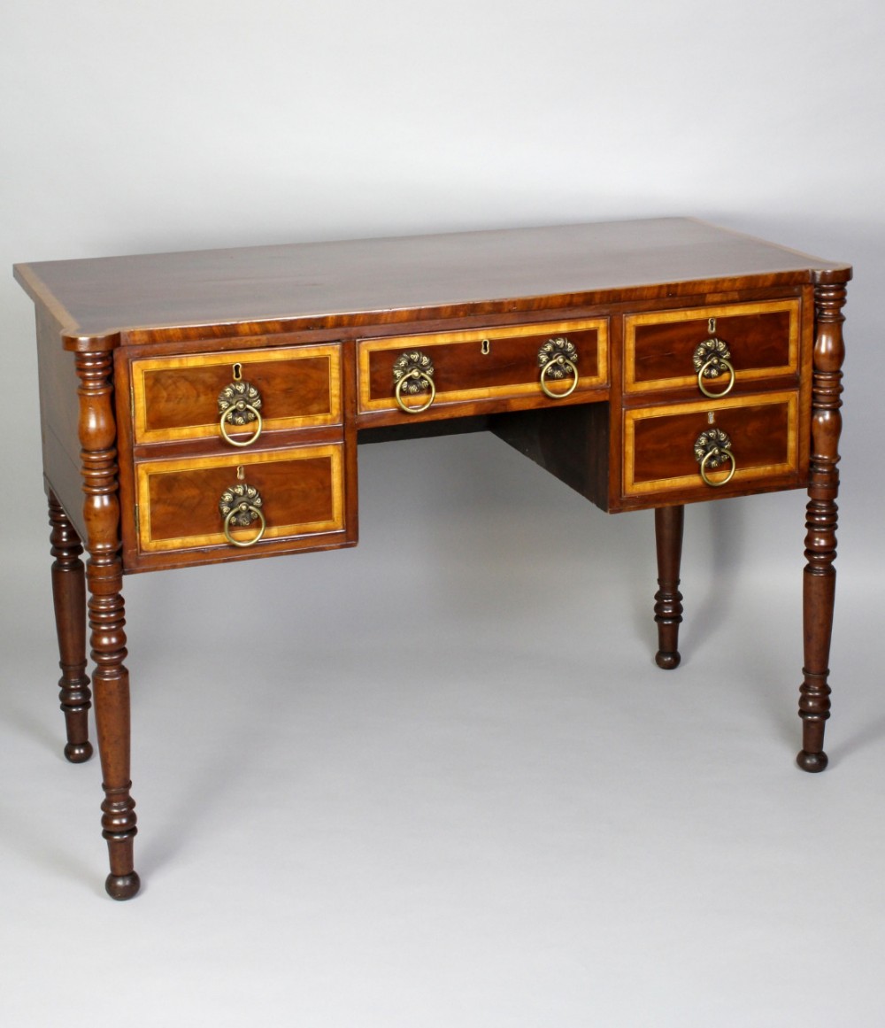 A VICTORIAN & MAHOGANY SATINWOOD BANDED SIDEBOARD