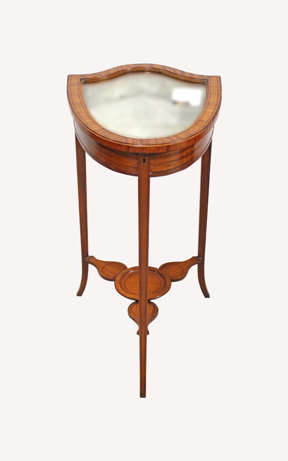 A VERY PRETTY SATINWOOD BIJOUTERIE TABLE 
