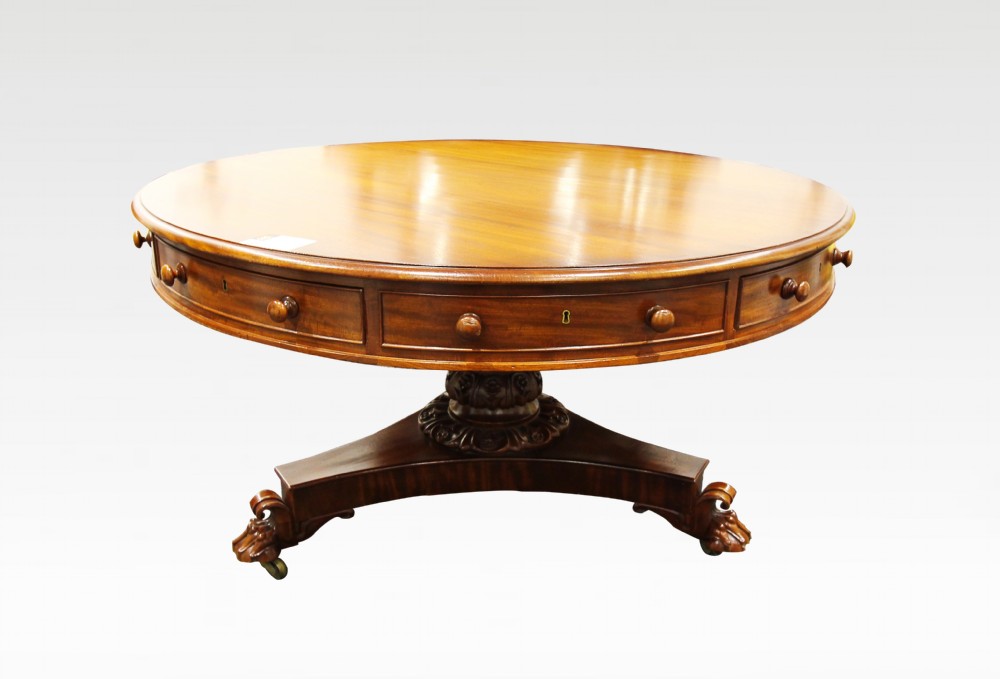 19TH CENTURY MAHOGANY DRUM TABLE