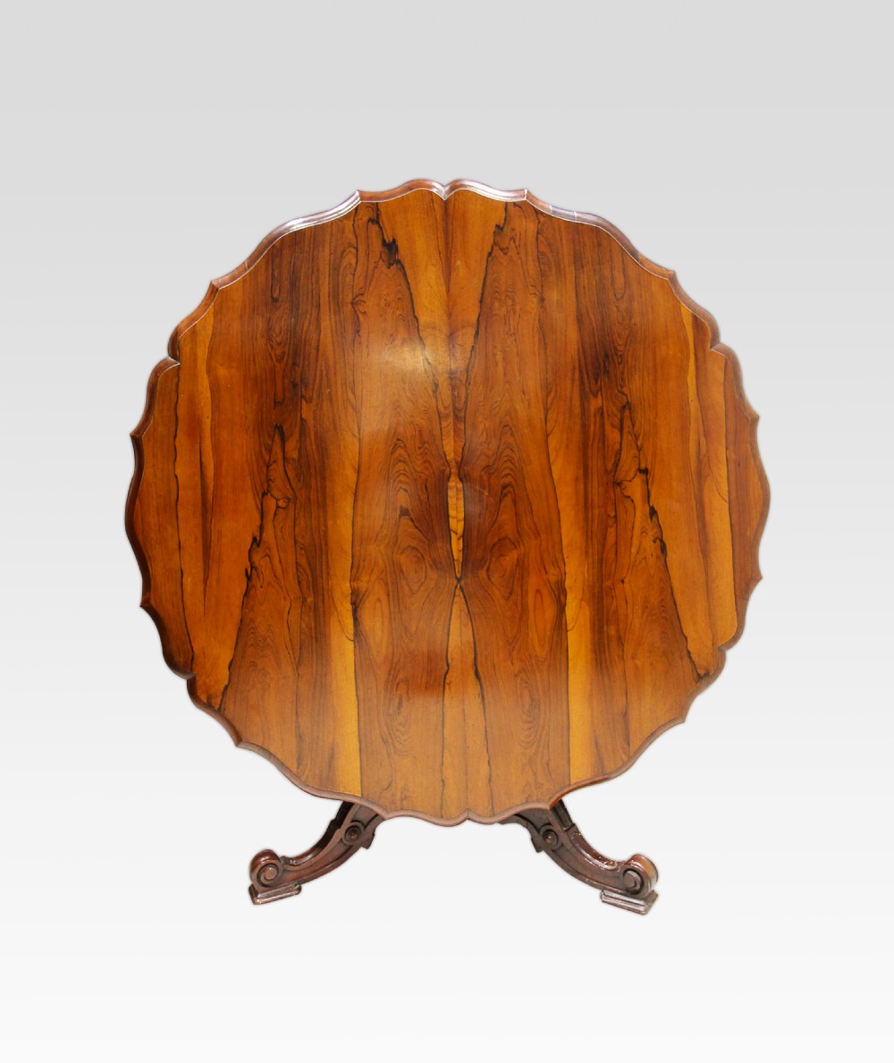 19TH CENTURY ROSEWOOD TILT TOP CENTRE TABLE 