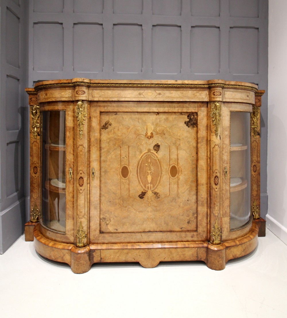 VICTORIAN WALNUT & ORMOLU MOUNTED CREDENZA