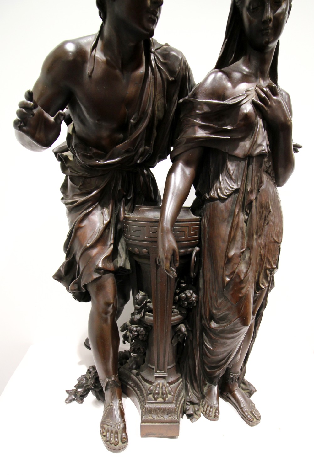 A FINE QUALITY LARGE FRENCH BRONZE FIGURE OF LADY & MAN IN THE MANNER OF MATHURIN MOREAU  View V