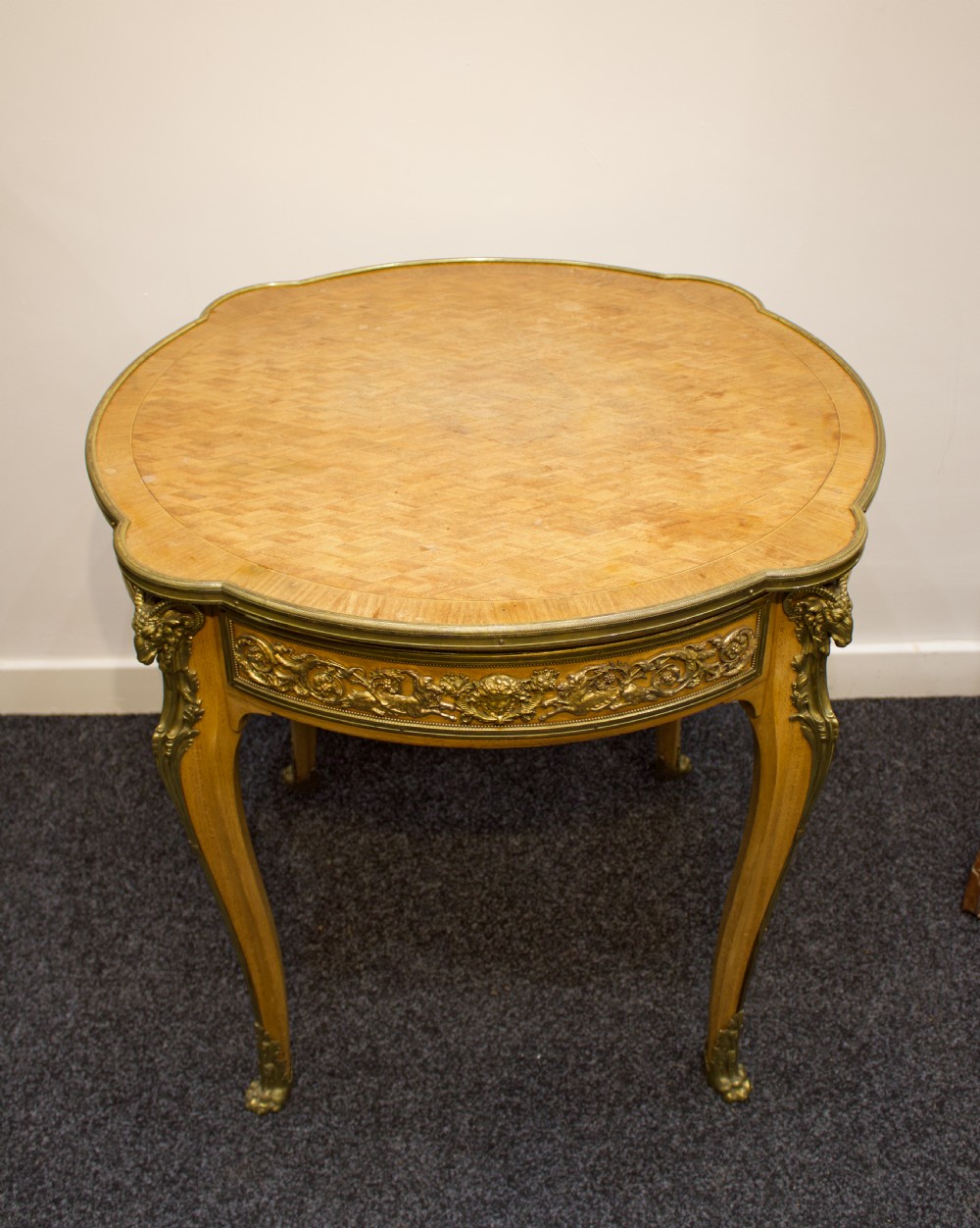 19TH CENTURY FRENCH ORMOLU MOUNTED CENTRE TABLE  View III
