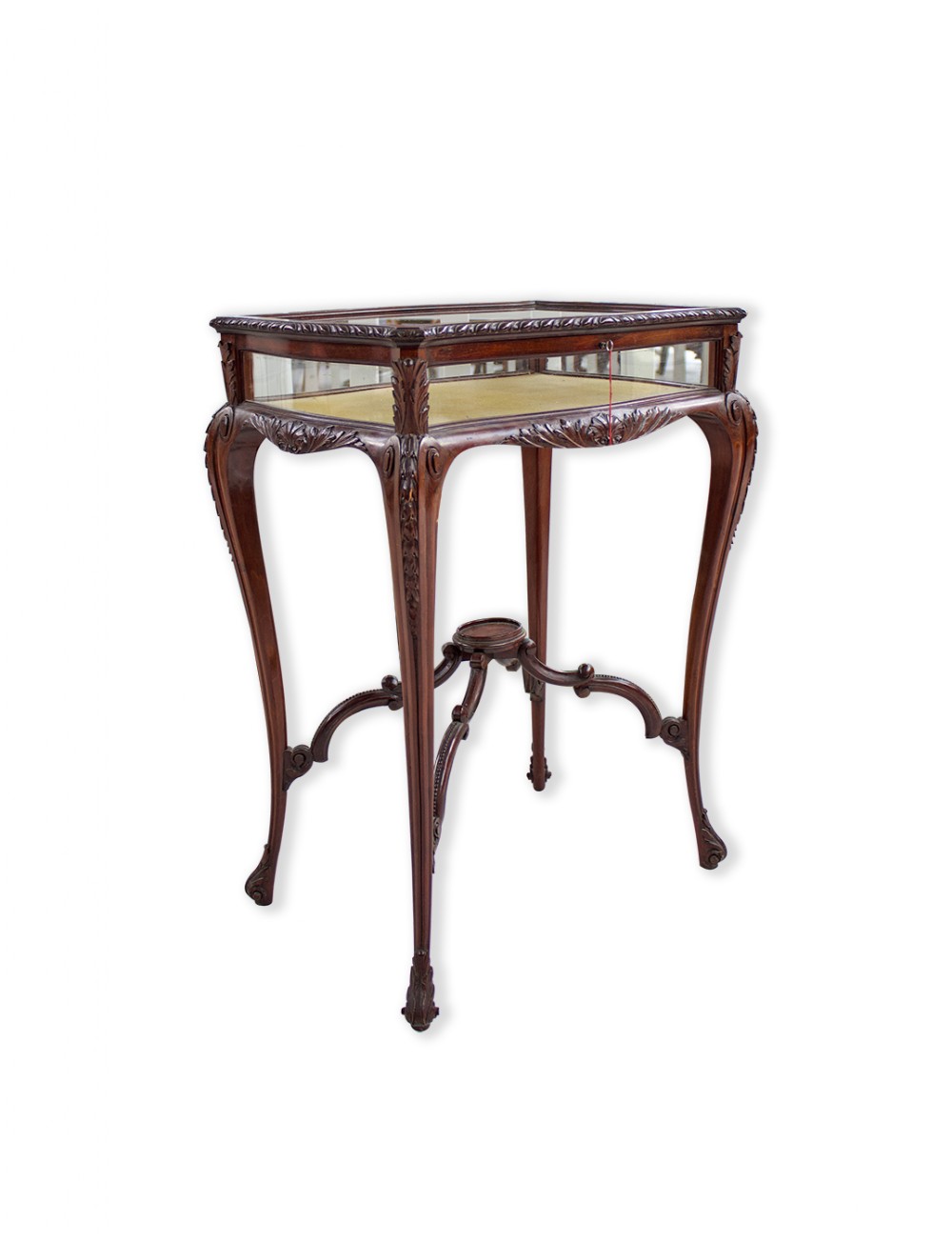 A BEAUTIFUL CARVED MAHOGANY BIJOUTERIE TABLE 