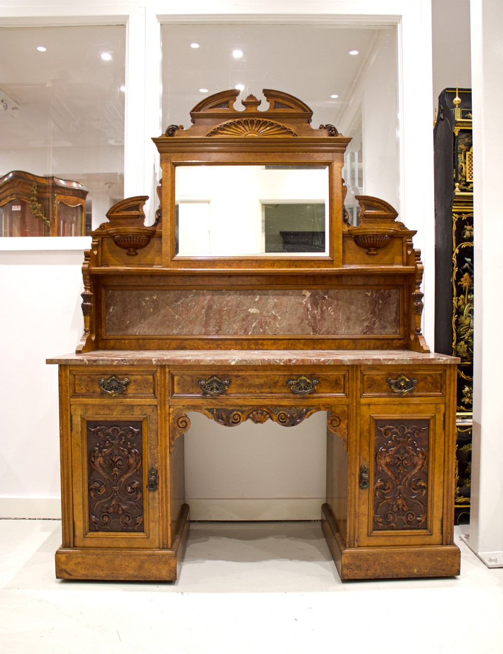 STUNNING BURR WALNUT 3 PIECE BEDROOM SUITE BY BARBER & SON View III