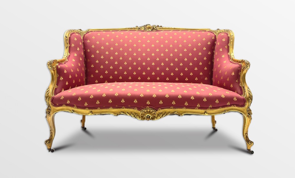 19TH CENTURY CARVED GILTWOOD SETTEE 