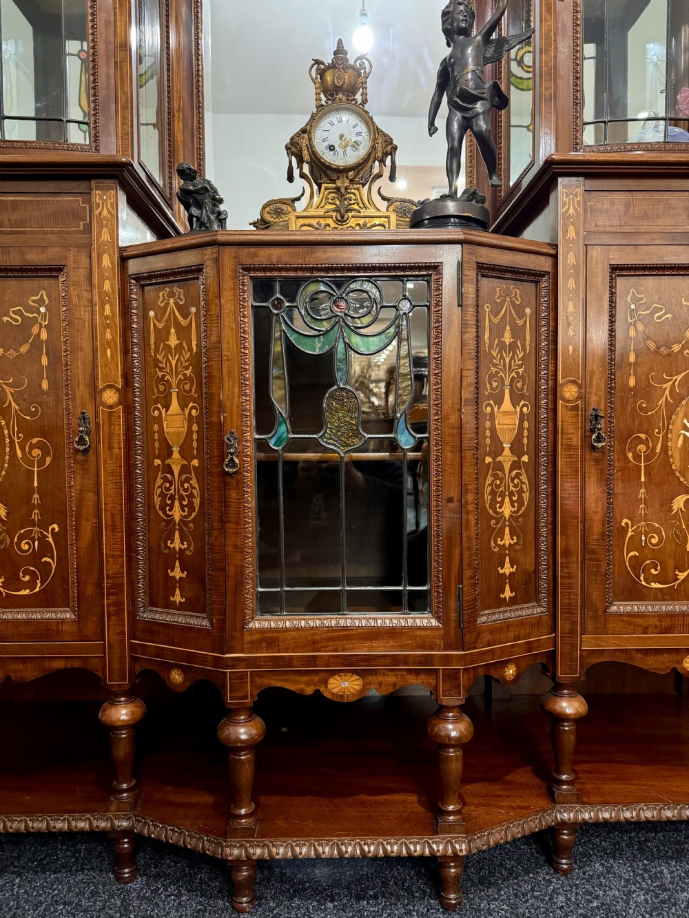 19th Century Mahogany Inlaid Cabinet  View IV