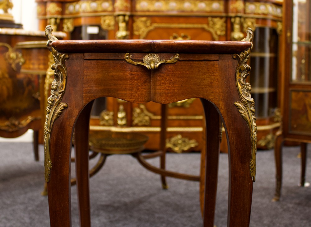 A French Ormolu Mounted Mahogany Occasional Table By Francois Linke  View III