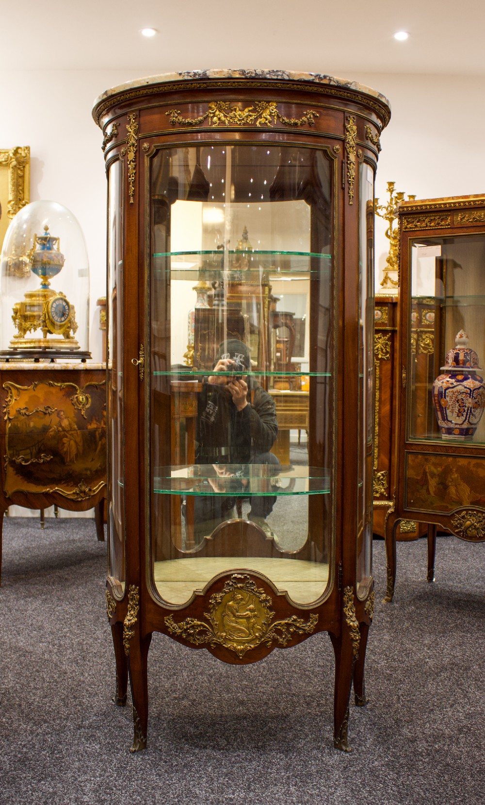Fine Quality French Ormolu Mounted Vitrine Cabinet By Francois Linke