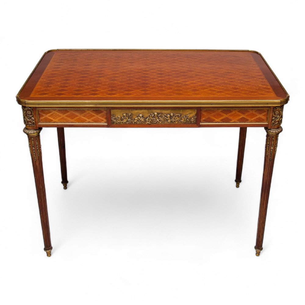 Antique French Mahogany, Kingwood & Ormolu Mounted Side Table 