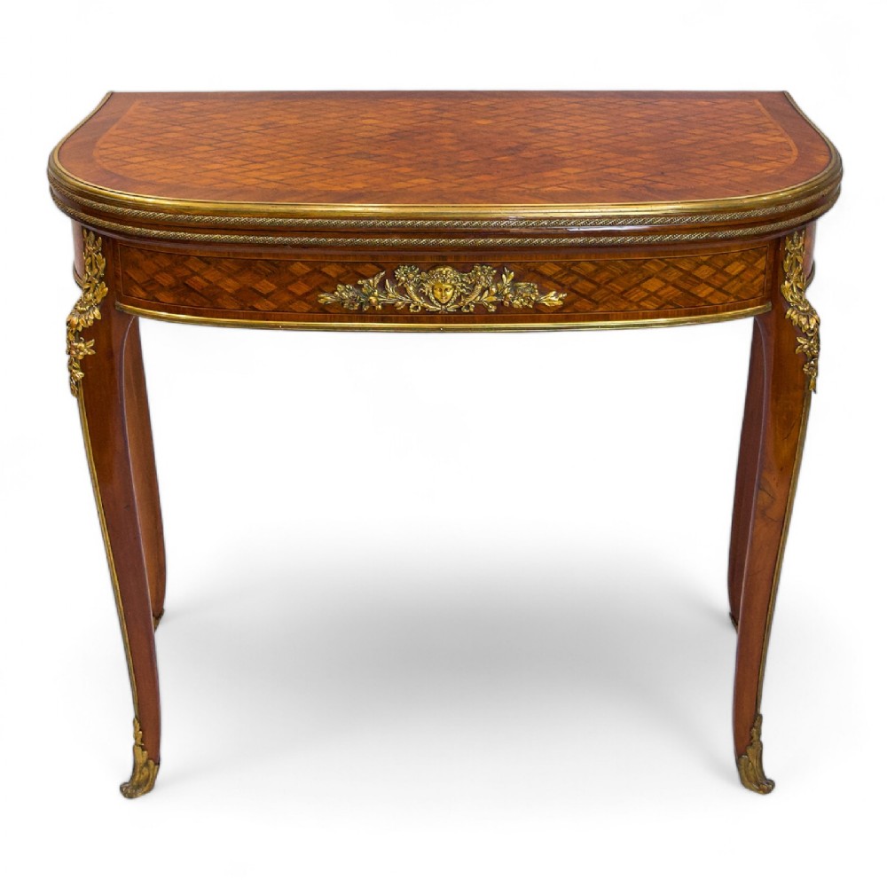 19th Century French Gilt Bronze Mounted Games Table Possibly By Francois Linke