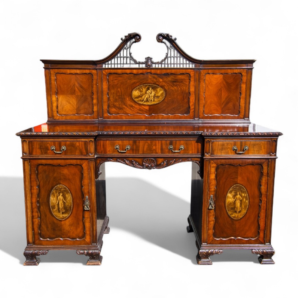 Antique Carved Mahogany Sideboard By Maple & Co