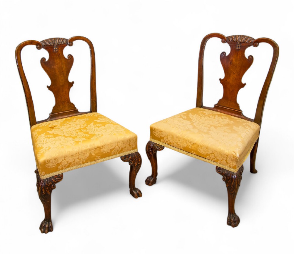A Fine Pair Of 18th Century Antique Side Chairs 