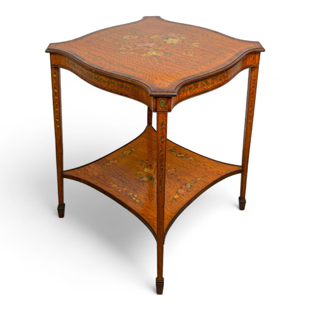 Antique Satinwood Painted Side Table